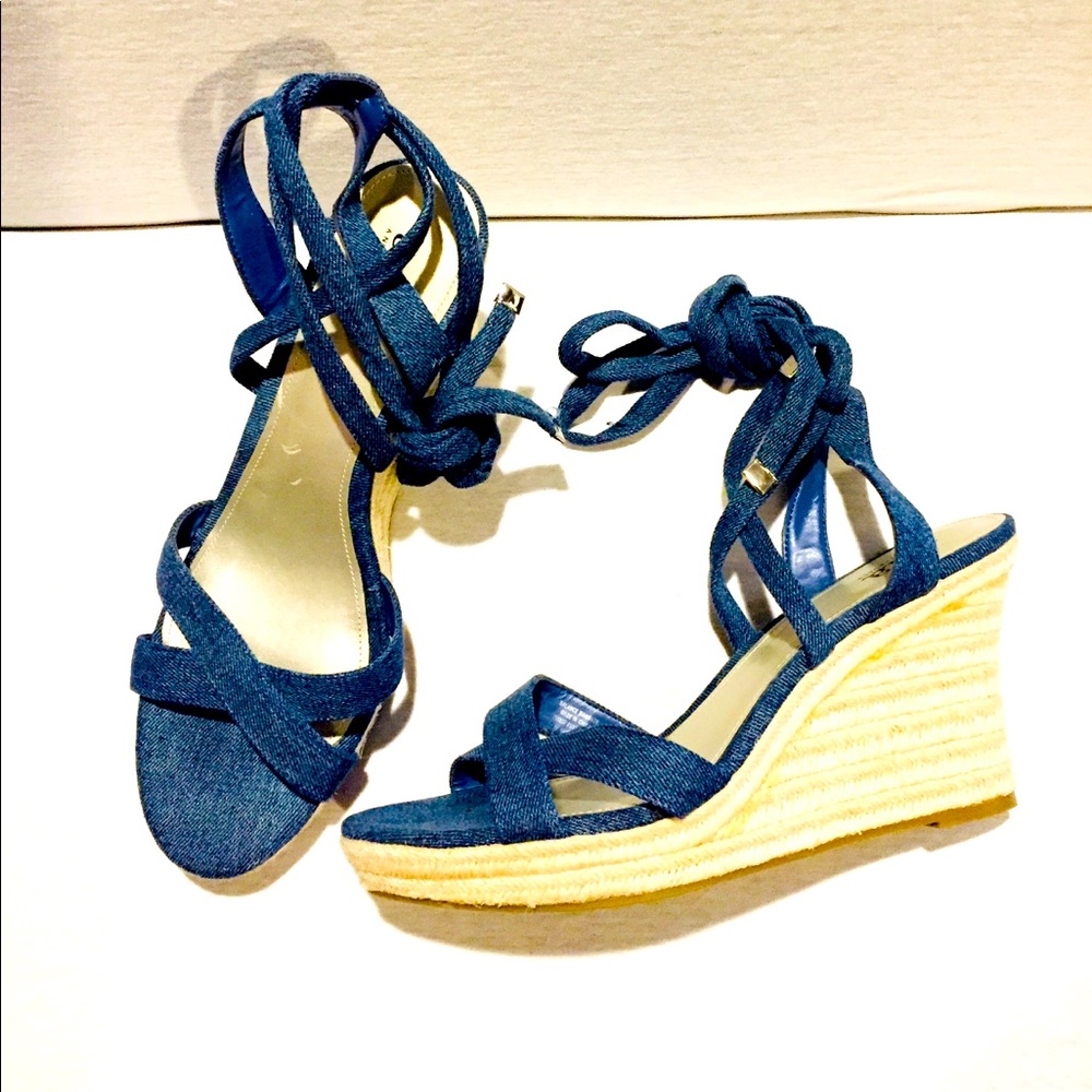 a.n.a denim wedge espadrilles
